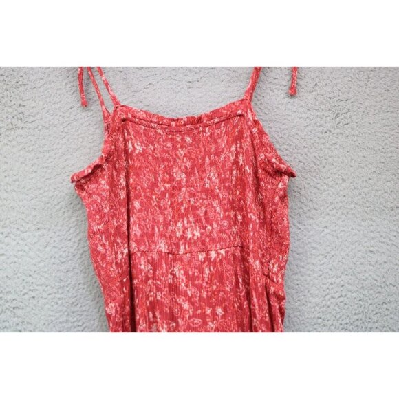 Knox Rose Gauzy Tiered Midi Dress-Size Medium-Straps-Stretchy Smocked - Picture 6 of 7